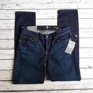 7 FOR ALL MANKIND Slim Cigarette Dark Wash 28